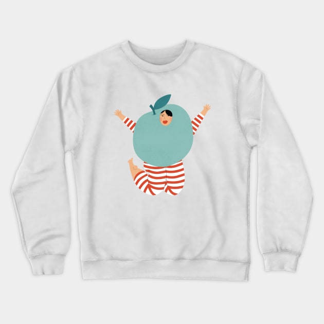 Apple worm Crewneck Sweatshirt by damppstudio